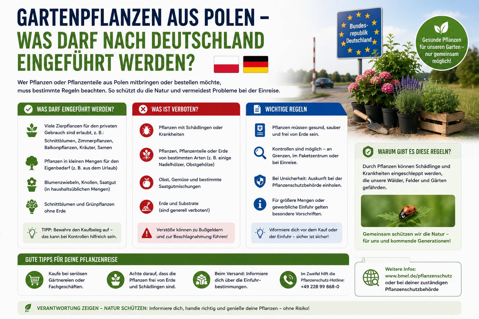 Polen Gartenpflanzen