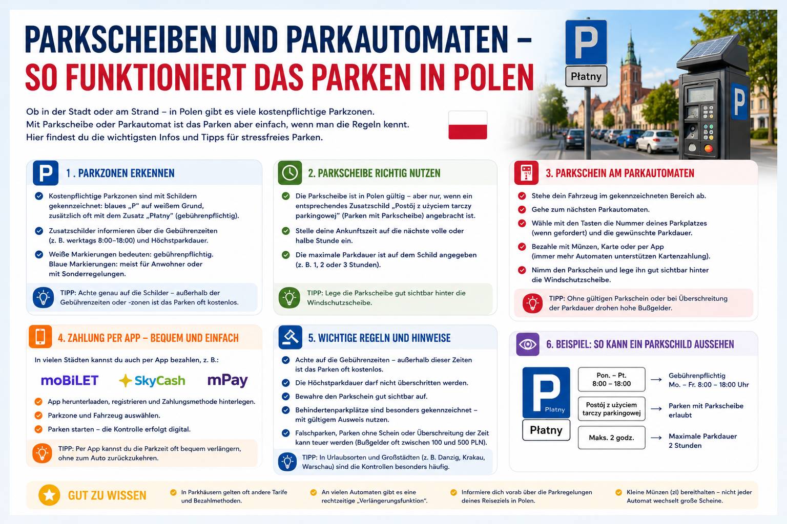 Polen Parkscheiben