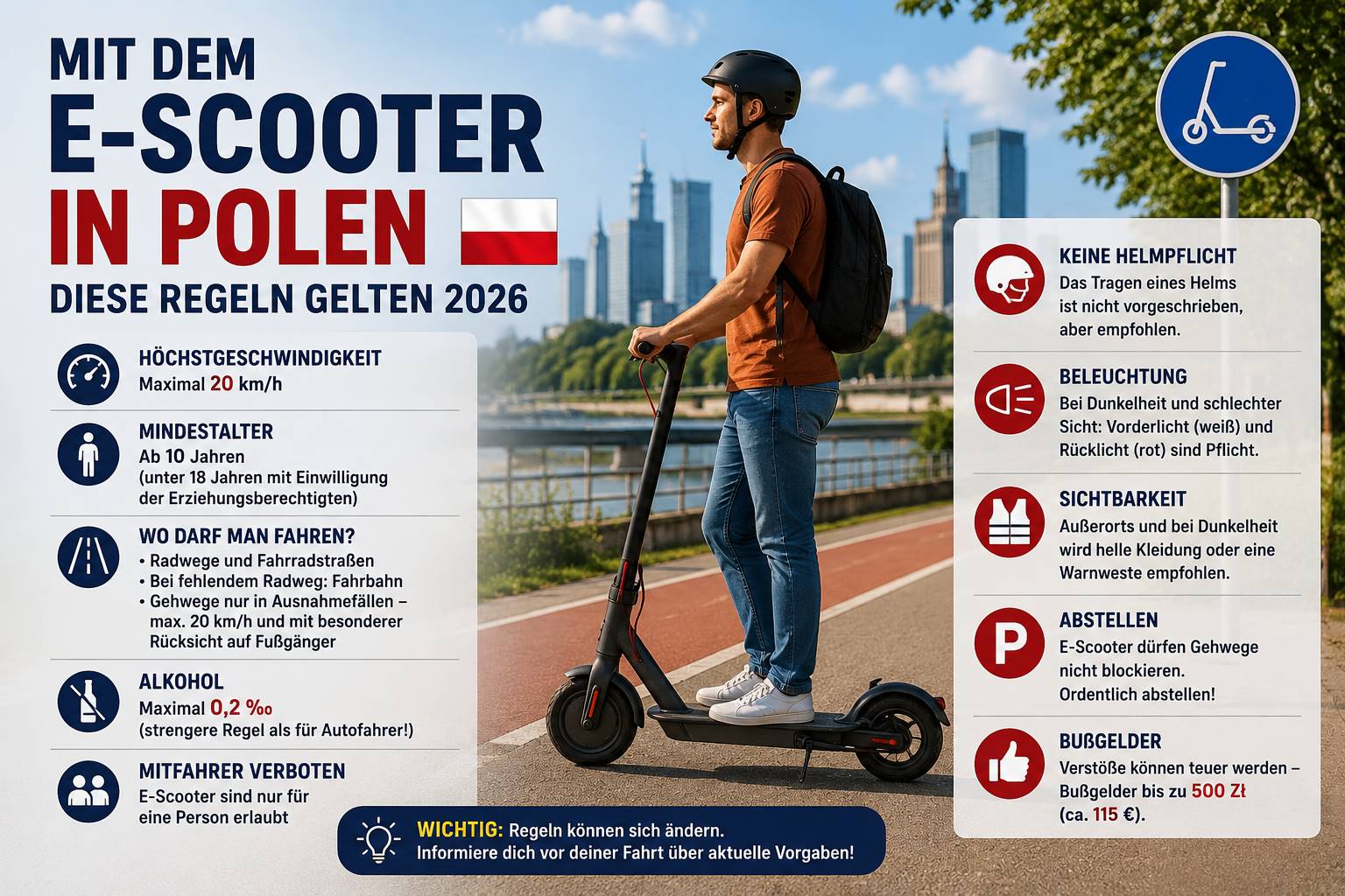 Polen E-Scooter Regeln
