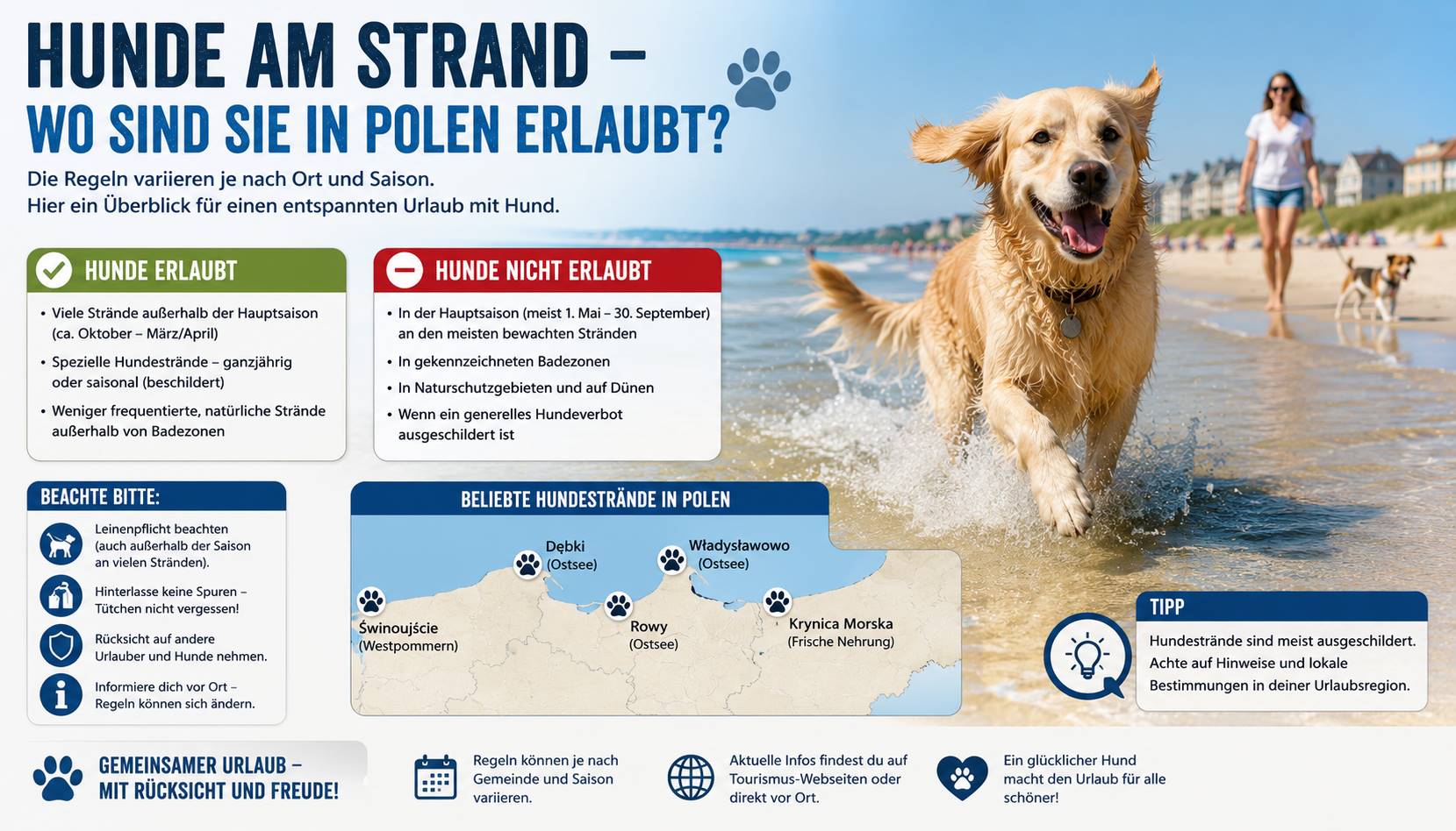 Polen Hunde Strand